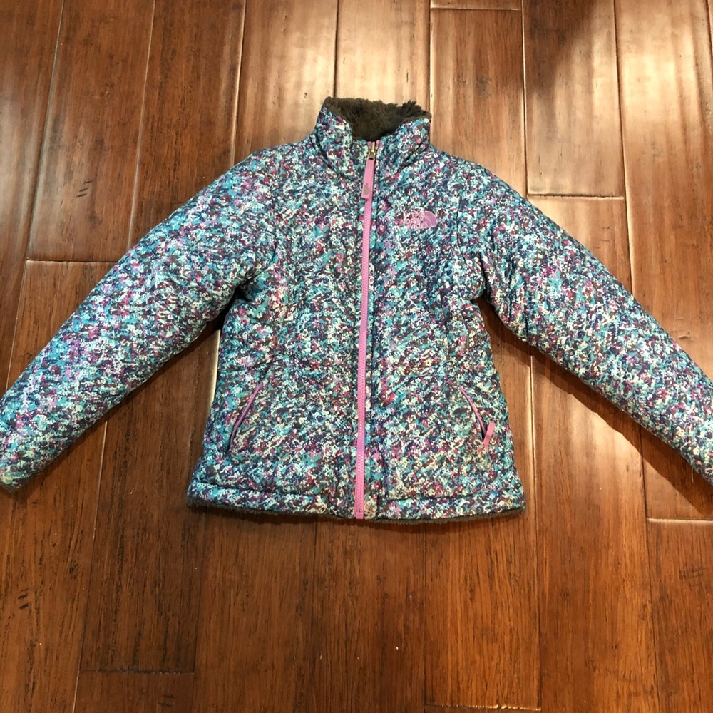 Reversible North Face girls coat